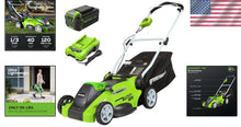 Load image into Gallery viewer, 40V Cordless Push Lawn Mower - 16" Cutting Width with 4.0Ah Battery &amp; Charger