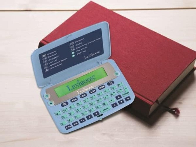 Ergonomic English Language Tool with Dictionary, Thesaurus & Games - Blue/Grey