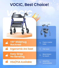 Load image into Gallery viewer, Lightweight Aluminum Walker for Seniors - Foldable, Adjustable Height &amp; Storage
