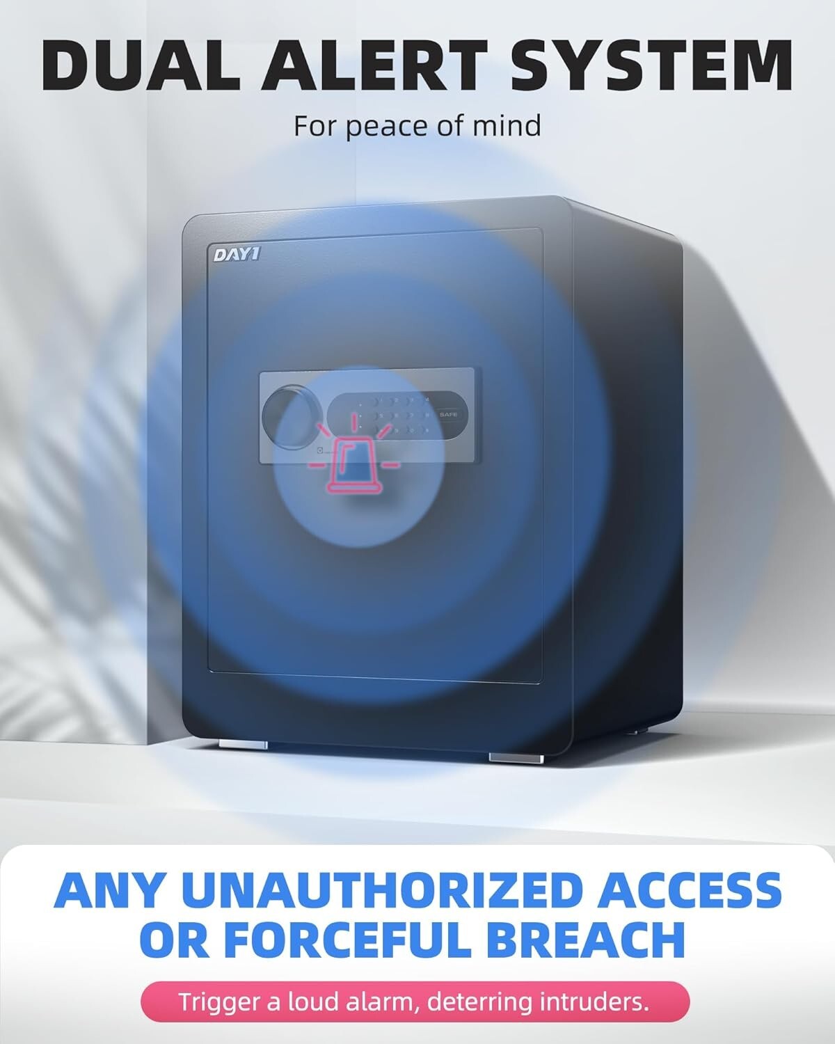 Alloy Steel Safe Box - 2.0 Cu Ft with Fireproof Bag & Dual Alarm Security