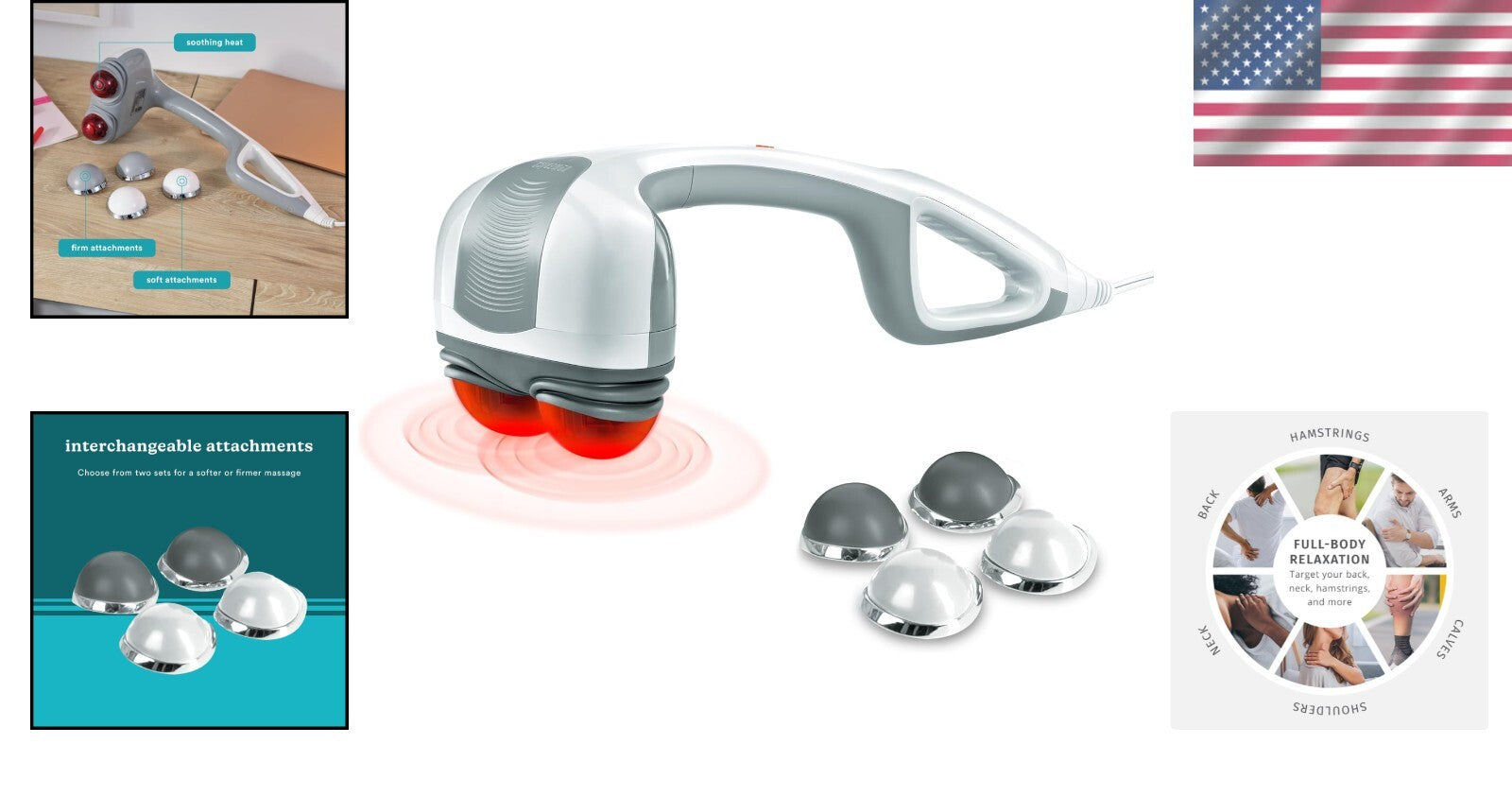 Dual Pivoting Heated Back Massager - Ultimate Relaxation for Neck and Shoulders