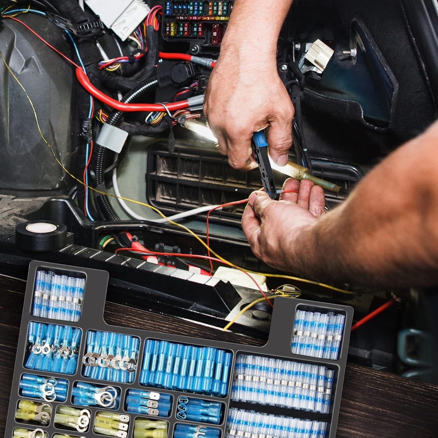 1200PCS Waterproof Heat Shrink Wire Connectors Kit for Marine & Automotive Use