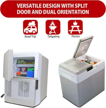 Load image into Gallery viewer, 33 qt Electric Cooler/Warm with Split Lid Design – Ideal for Picnics &amp; Camping