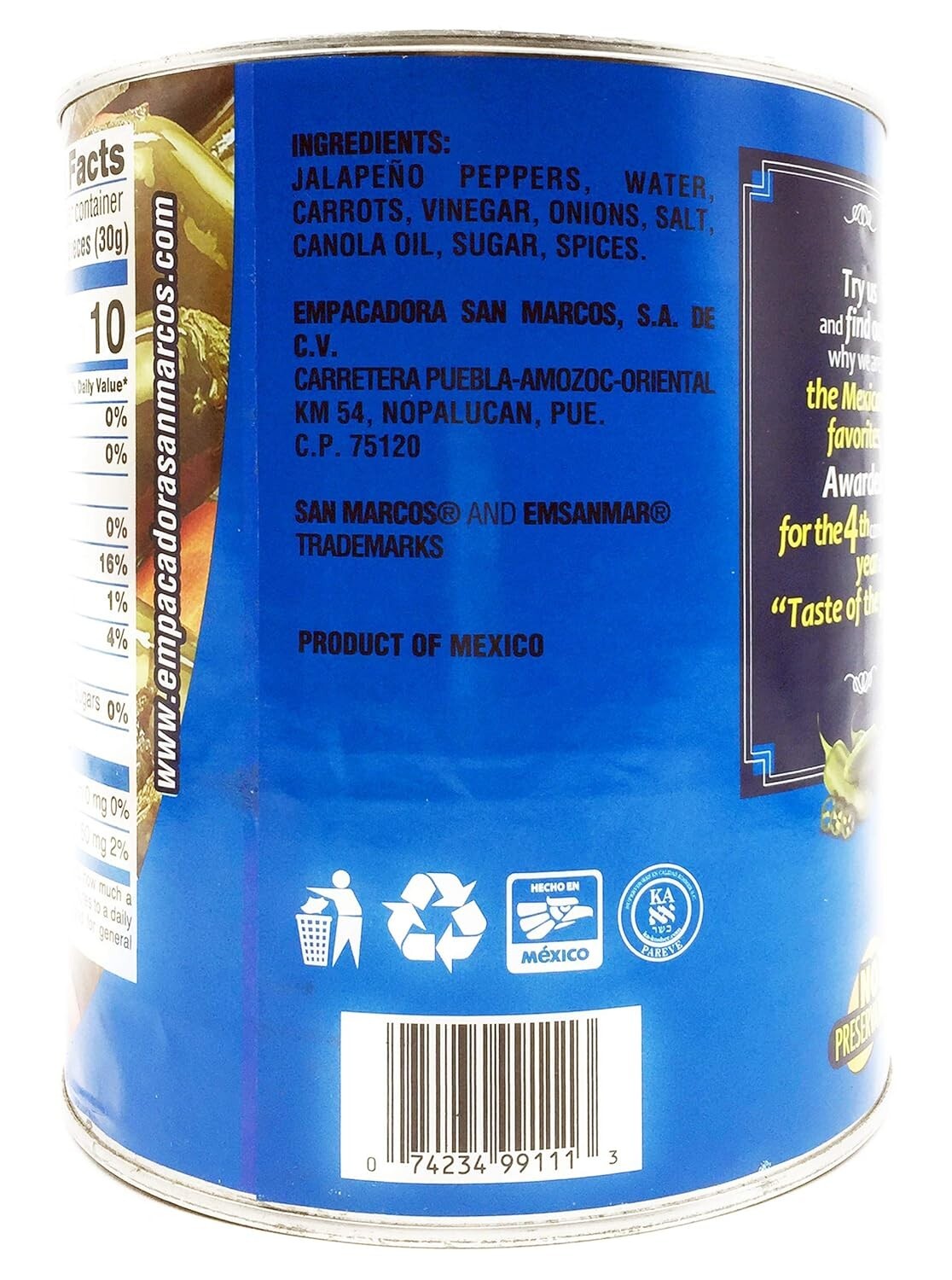 6 Lb Whole Jalapeños - All-Natural, Kosher Certified, Flavor-Enhancing Peppers