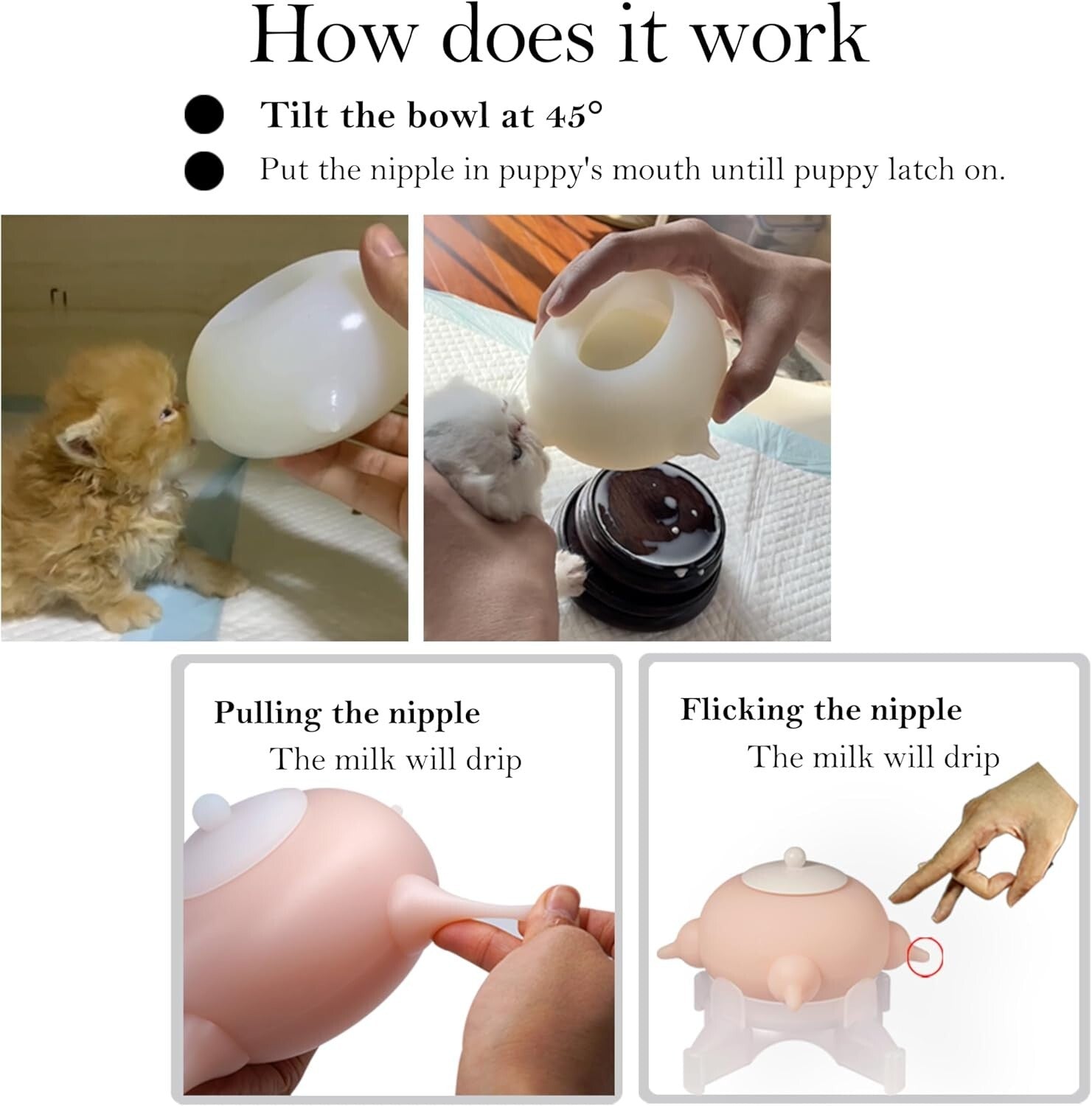 Durable Silicone Puppy Nursing Station with Adjustable Height - Indoor Use