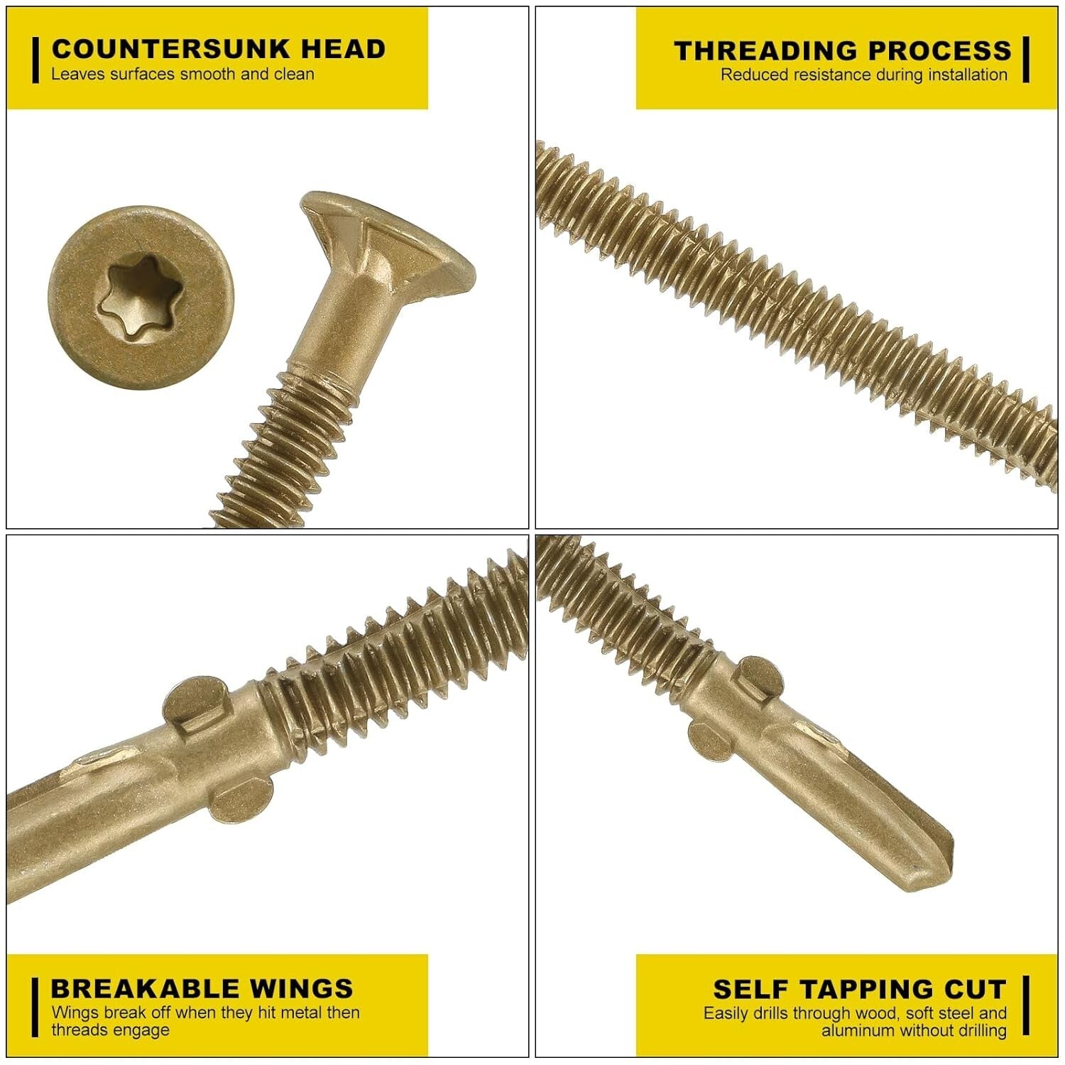 Pro-Grade Trailer Deck Screws - 2-1/2" Flat Head for Secure Wood Attachment
