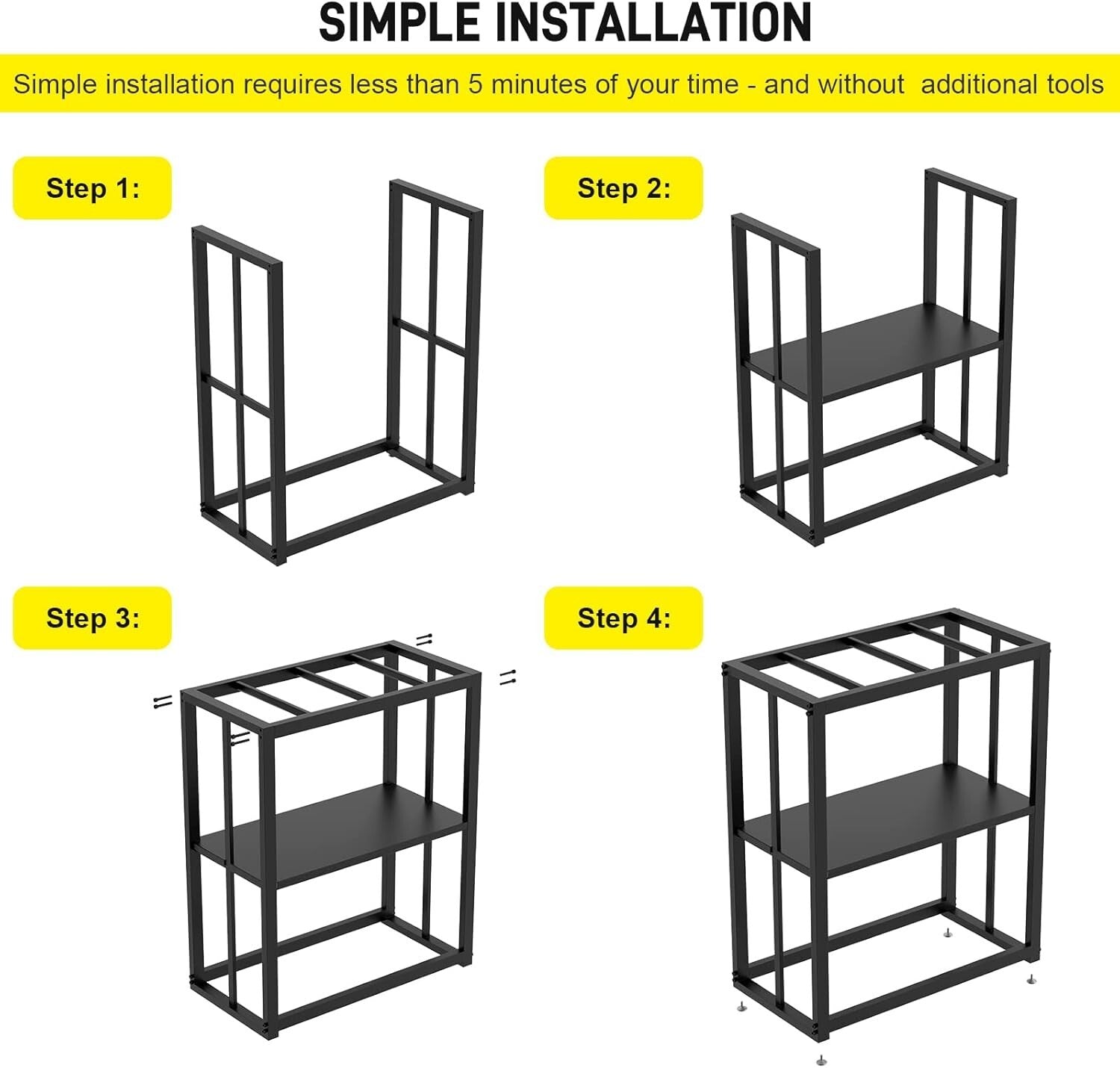 660 Lbs Load Capacity Metal Aquarium Stand - Perfect for Home & Office
