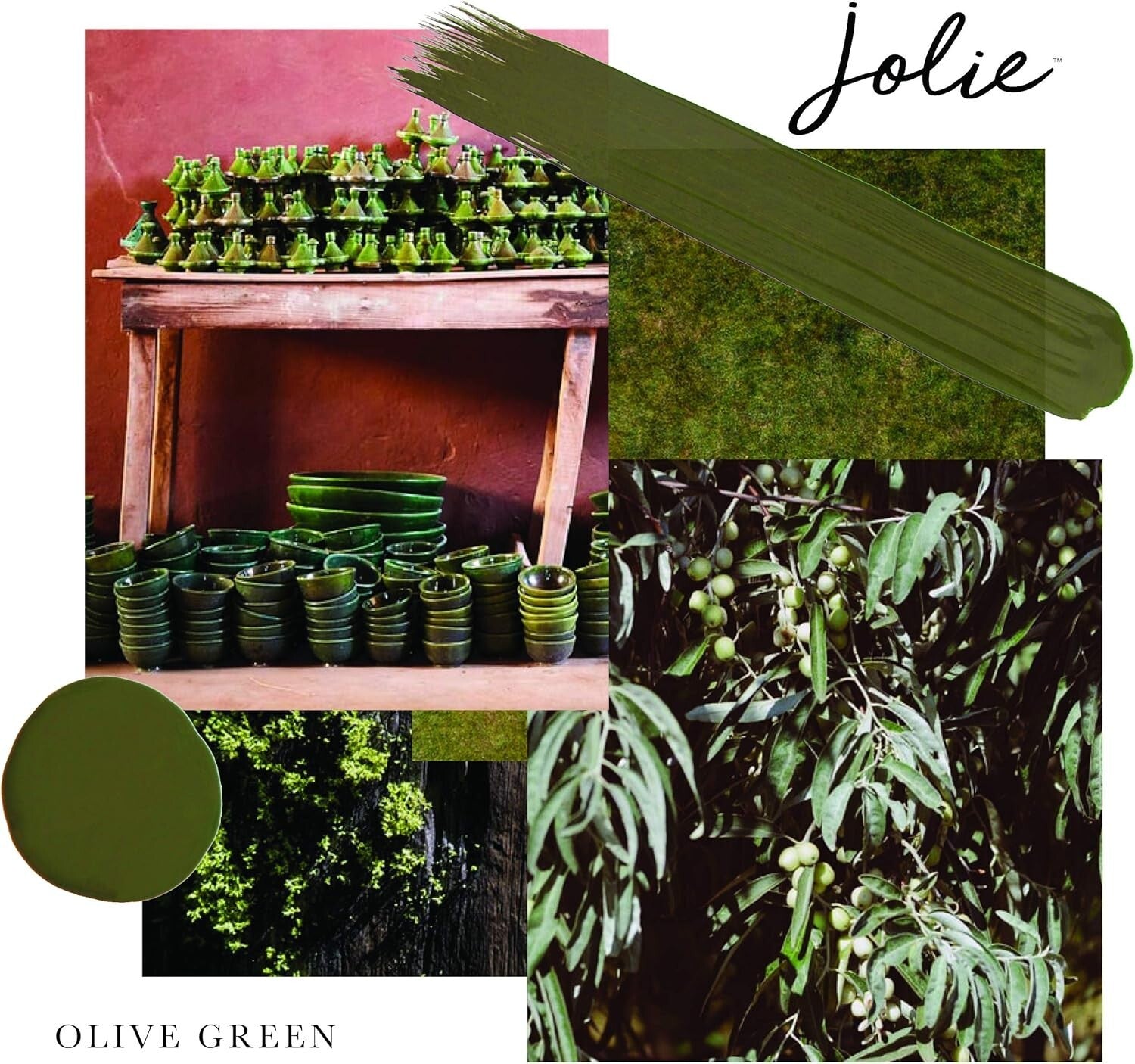 Easy Application Army Green Chalk Finish Paint – 32 oz for Furniture & Cabinets