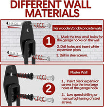 Load image into Gallery viewer, Premium Powder-Coated Garage Hooks Set - Secure Wall-Mounted Tool Organizer