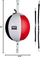 Load image into Gallery viewer, Versatile 9" Leather Boxing Double End Bag with Rubber Cables - Unisex Training