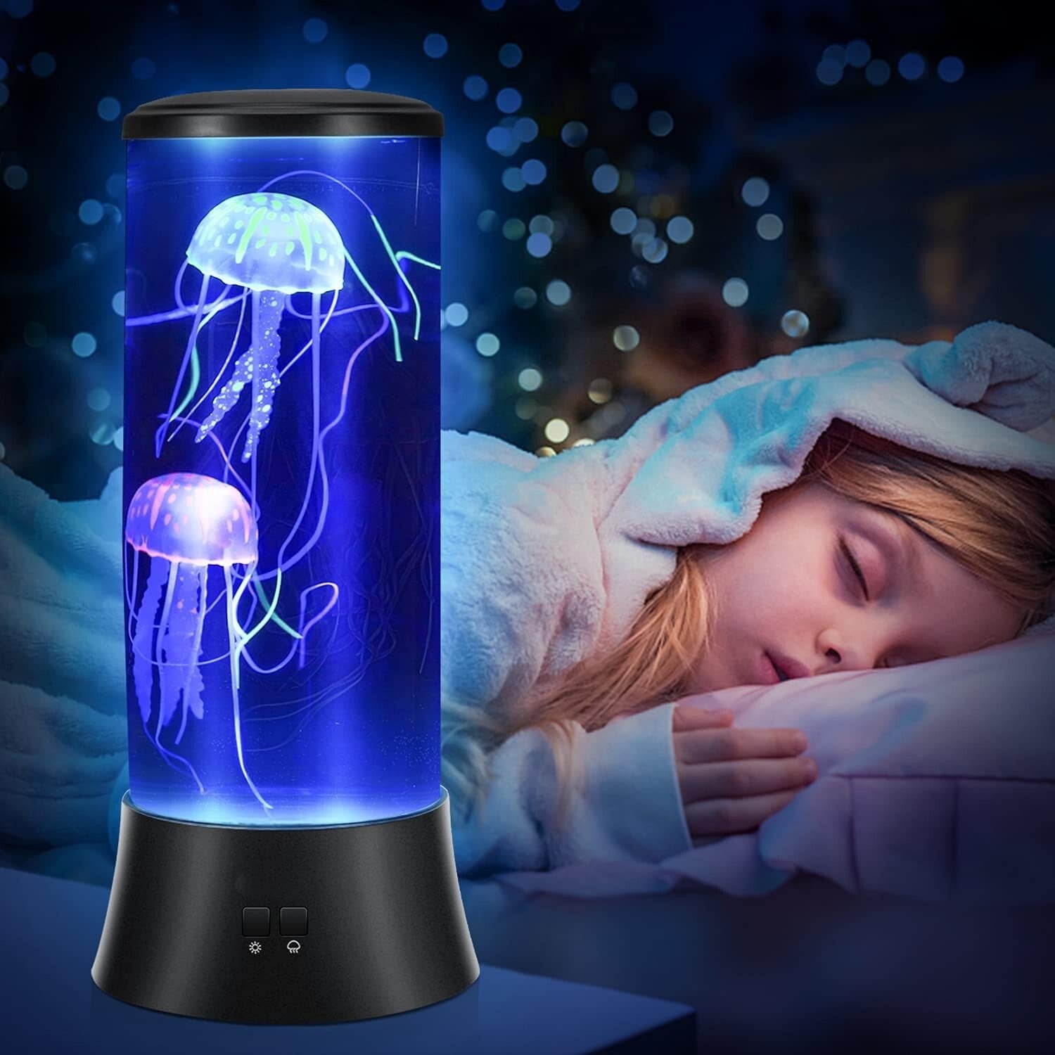 15-Inch Waterproof Jellyfish Light Lamp – Ideal Holiday Gift, Ultra-Quiet & LED
