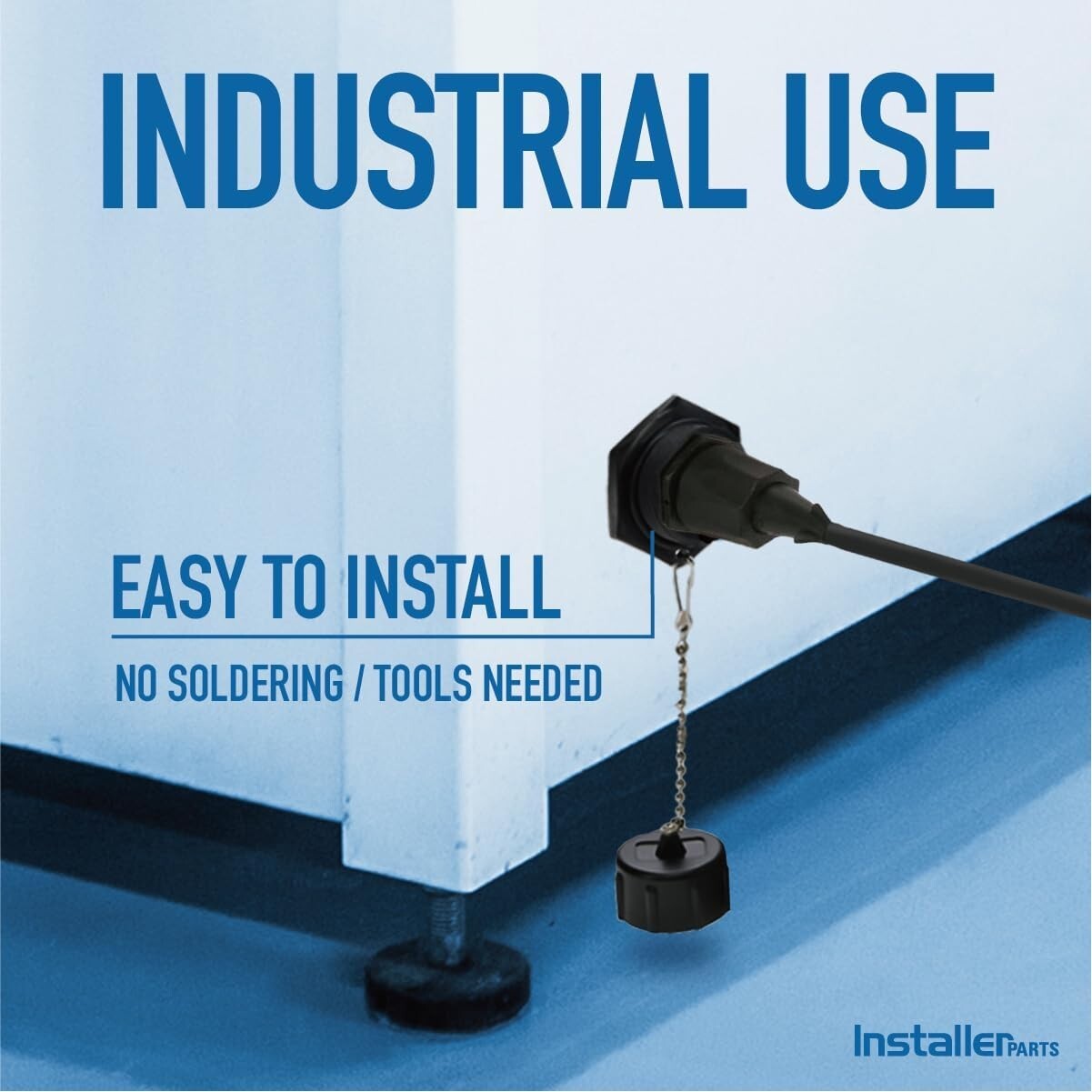 Durable RJ45 Cat6 Panel Mount Connector - Gold Plated, IP67 Waterproof Design