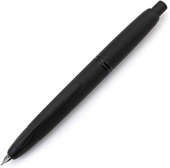 Vanishing Point Collection Refillable Fountain Pen - Matte Black with Broad Nib