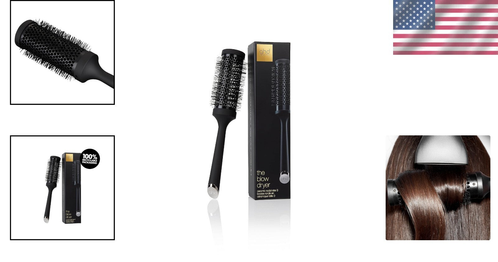 Salon-Quality Ceramic Vented Round Brush - Ideal for Efficient Hair Drying