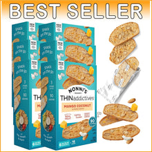 Load image into Gallery viewer, Wholesome Almond Thin Cookies - 6 Boxes Mango &amp; Coconut - Perfect Coffee Pairing