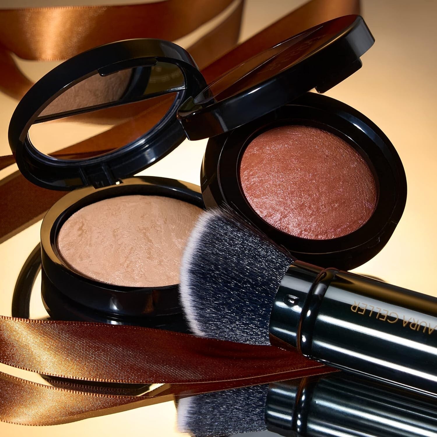 Baked Balance-N-Glow Kit: Foundation, Blush & Retractable Brush for Radiance