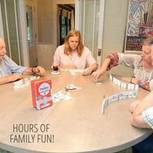 Load image into Gallery viewer, Double 12 Mexican Train Domino Set with 91 Colorful Tiles &amp; 4 Metal Trains