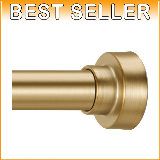 Versatile Gold Tension Shower Rod 34-96 Inches - Ideal for Bathrooms or Kitchens