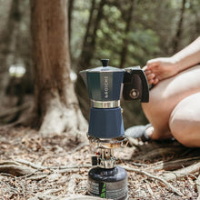 Load image into Gallery viewer, Milano 9-Cup Stovetop Moka Espresso Maker - Modern, Safe &amp; Stylish in Blue