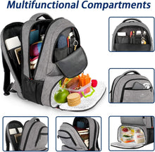 Load image into Gallery viewer, Stylish Water-Resistant Cooler Backpack with Laptop Compartment and USB Charging