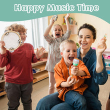 Load image into Gallery viewer, Neutral Colors Wooden Musical Toy Set for Kids - Xylophone, Tambourine &amp; More