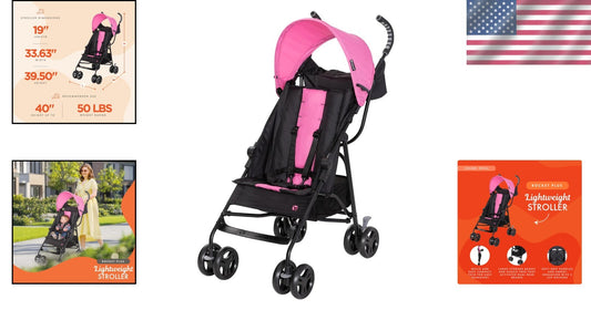 Stylish Petal Lightweight Stroller with Storage & Safety Features for Infants
