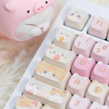 Load image into Gallery viewer, Cute and Ergonomic Meow Meow Squad Keycap Set - Fits Most Mechanical Keyboards
