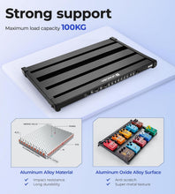 Load image into Gallery viewer, Premium 21" Pedal Board with Built-in Power &amp; Carry Bag - Perfect for Musicians
