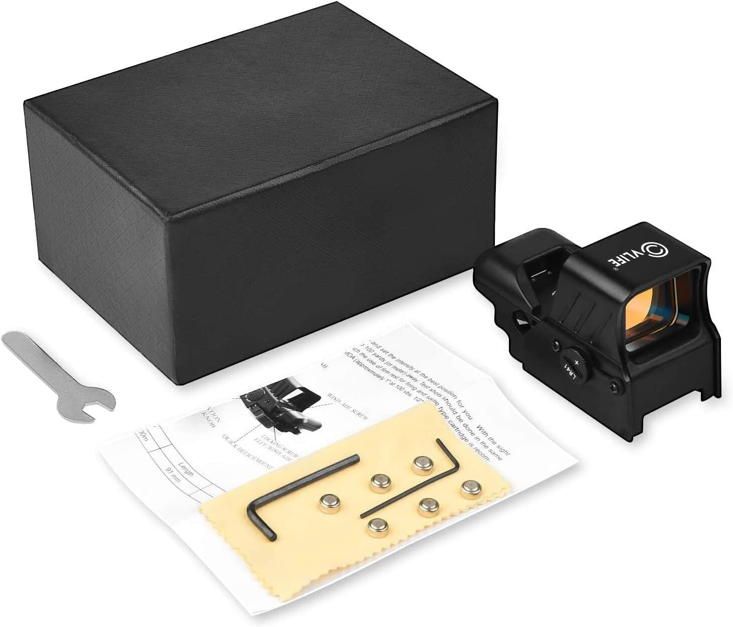 Quick-Detach Picatinny Red Dot Sight with Multiple Reticle System for Hunters