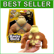 Load image into Gallery viewer, Soft and Durable Monkey Stuffed Animal - Ideal Squishy Toy for Anxiety Relief