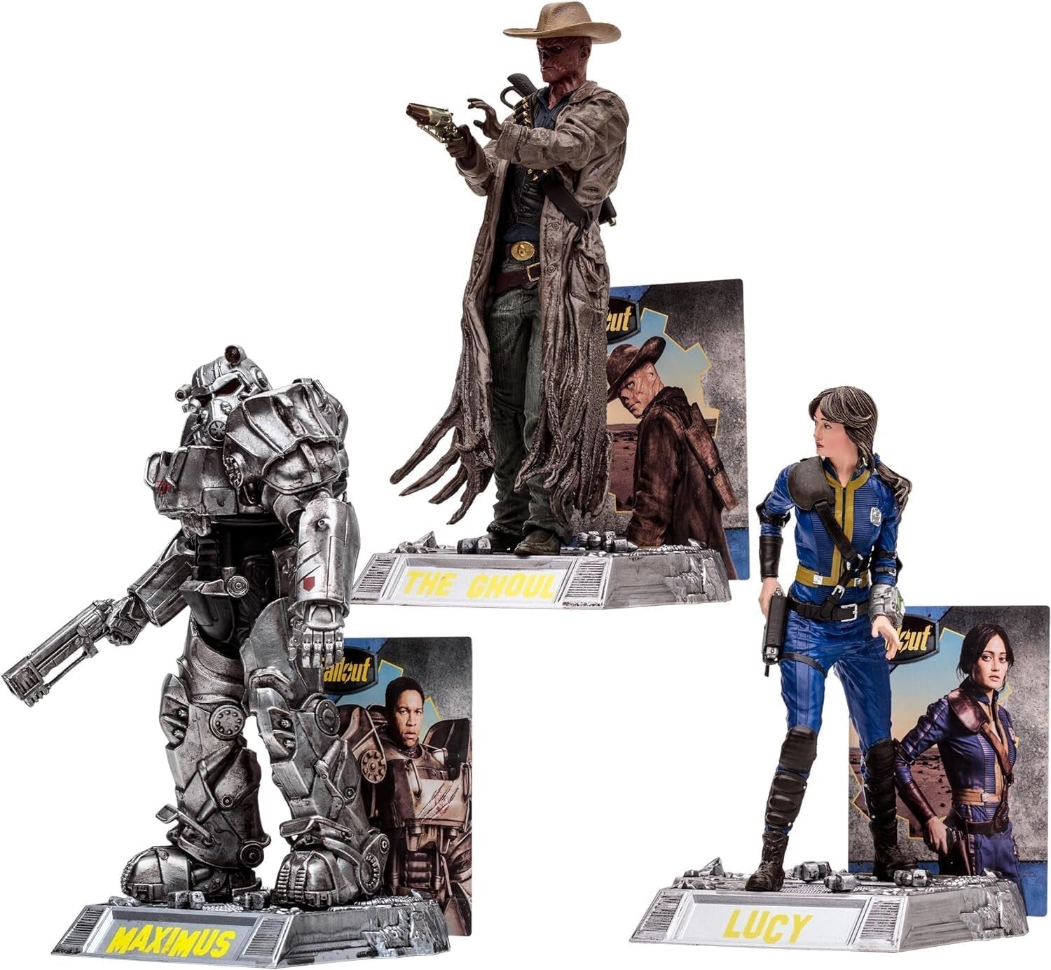 Limited Edition Fallout 6in Figures Set: Lucy, The Ghoul & Maximus with Extras