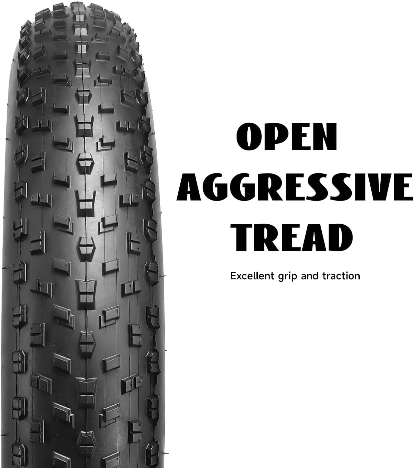 20x4.0 Inch Puncture Resistant Folding Bike Tire for Fat and Mountain Bikes