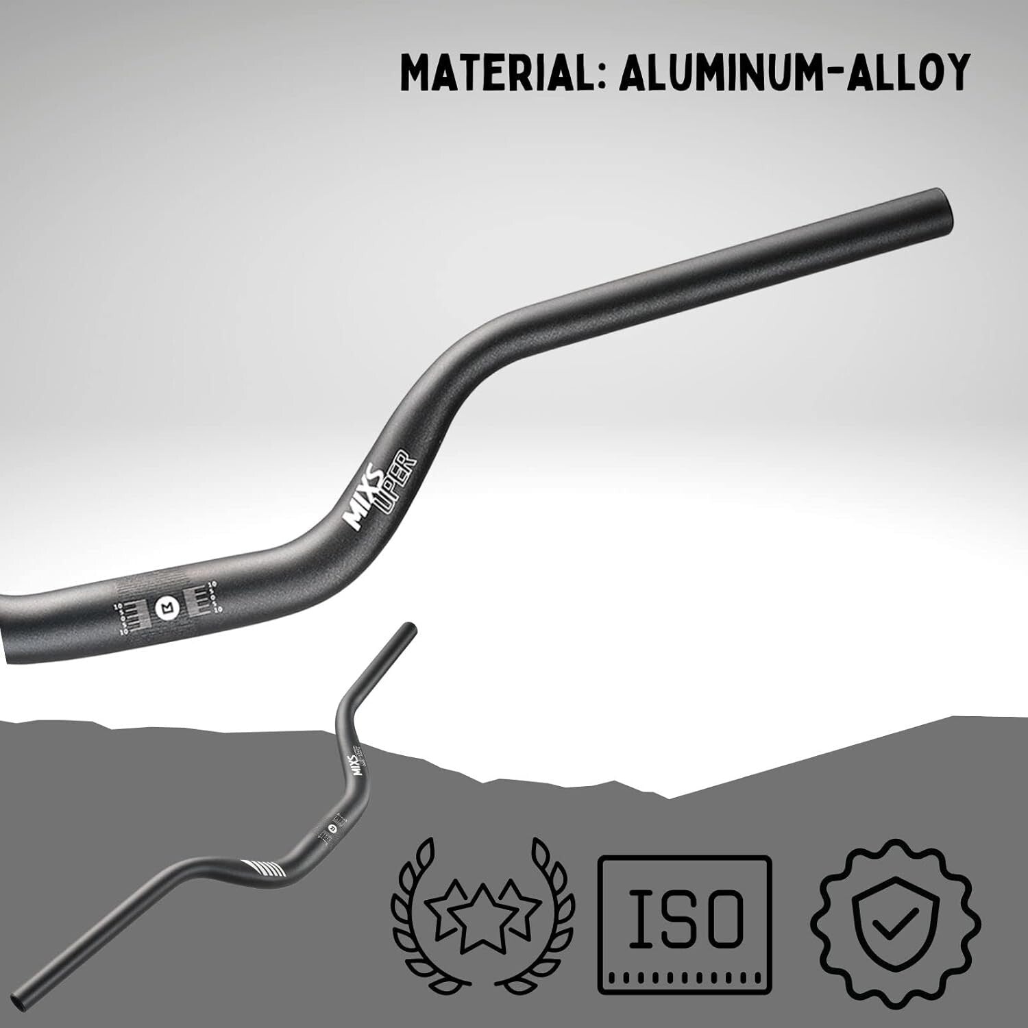 Durable 31.8mm Mountain Bike Handlebar with 90mm Rise - Easy Installation