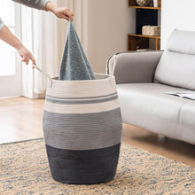 Load image into Gallery viewer, Modern Woven Laundry Basket 105L - Portable &amp; Foldable for Home Organization