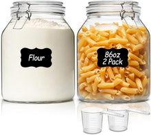 Load image into Gallery viewer, Versatile 86 oz Glass Storage Jars with Airtight Lid - Ideal for Kitchen Use