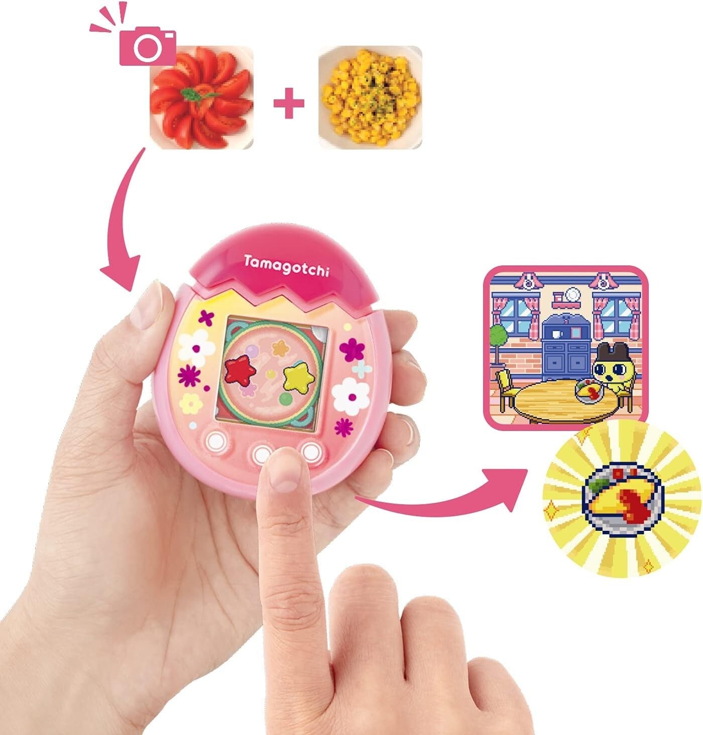 Tamagotchi Pix Floral Interactive Pet: 100 Friends & Playdate Fun Awaits!