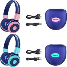 Load image into Gallery viewer, Stylish Over-Ear Kids Headphones with Volume Safety Limit &amp; Hard Carrying Case
