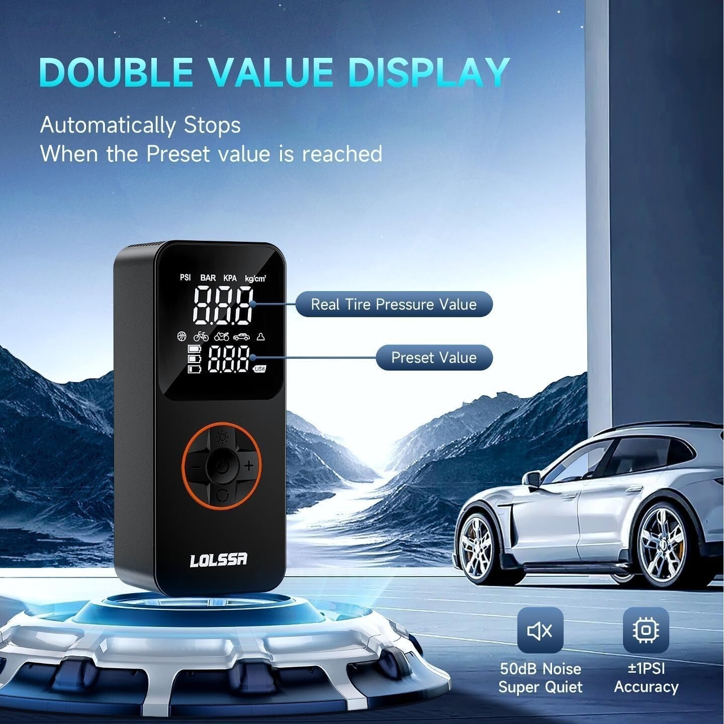 Dual-Use Portable Tire Inflator - Electric Air Pump for Car, Moto & Sports Gear