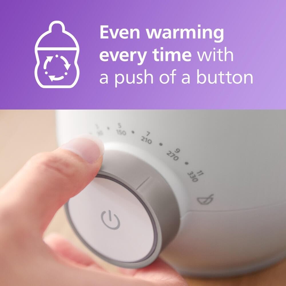 Compact Philips Bottle Warmer - Gentle Heating for Milk & Baby Food in Minutes