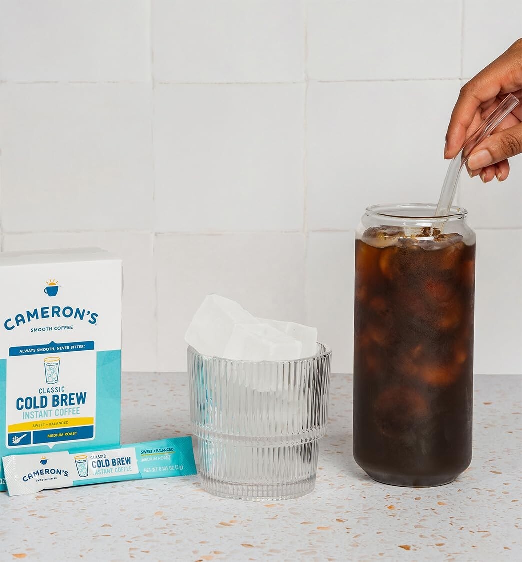 Cameron's 128 Count Instant Cold Brew Sticks - Sweet Balanced Coffee Experience