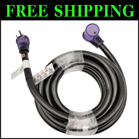 250 Volt NEMA 6-50 Welder Extension Cord, 6AWG 50A 25FT with Lighted Connector