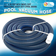 Load image into Gallery viewer, Spiral Wound Pool Vacuum Hose - 1-1/2" x 36' for Maximum Flow and Efficiency