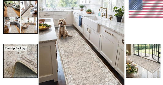 Cozy 3' x 10' Stain Resistant Runner Rug for Entryway & Living Room Style