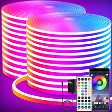 Load image into Gallery viewer, Flexible 132FT Neon LED Strip - Dimmable, Remote Controlled &amp; Vibrant Colors