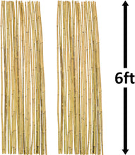 Load image into Gallery viewer, Versatile 50-Pack 6ft Bamboo Poles - Eco Support for Garden &amp; Craft Projects