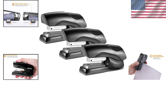 Lightweight Heavy Duty Stapler Set, 40 Sheet Capacity, Ideal for Office and Home
