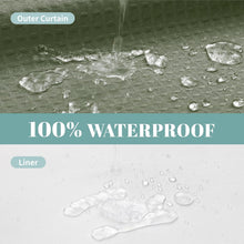 Load image into Gallery viewer, Luxury Sage Green Waterproof Waffle Shower Curtain Set with Snap-In Liner, 71x86