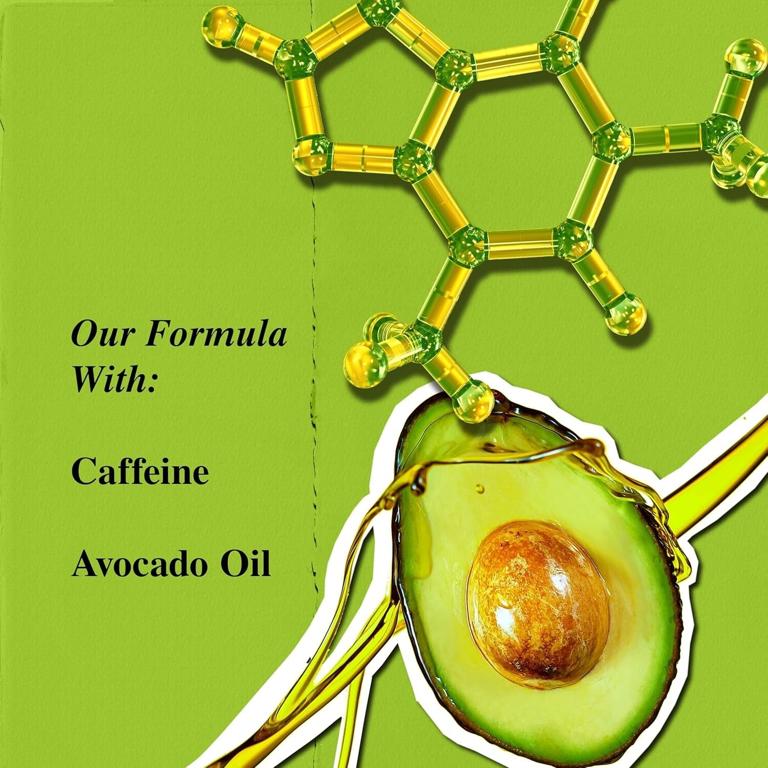 99% Natural Avocado Oil Eye Cream with Energizing Caffeine - Travel Size 15ml