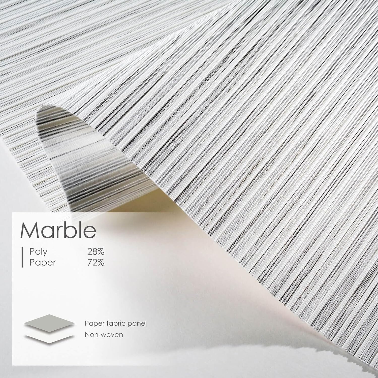 Home Transforming Vertical Blinds - 4 Panels, DIY Installation, Marble Pattern