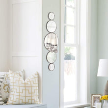 Load image into Gallery viewer, Captivating Mirrored Candle Sconce with Crystal Drops - Ideal for Elegant Spaces